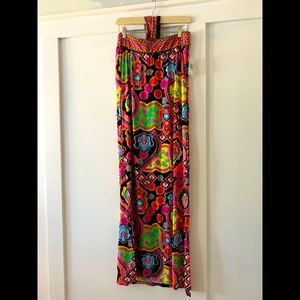 Trina Turk Halter Maxi MULTI COLOR Swimsuit Coverup size M new with tags NWT